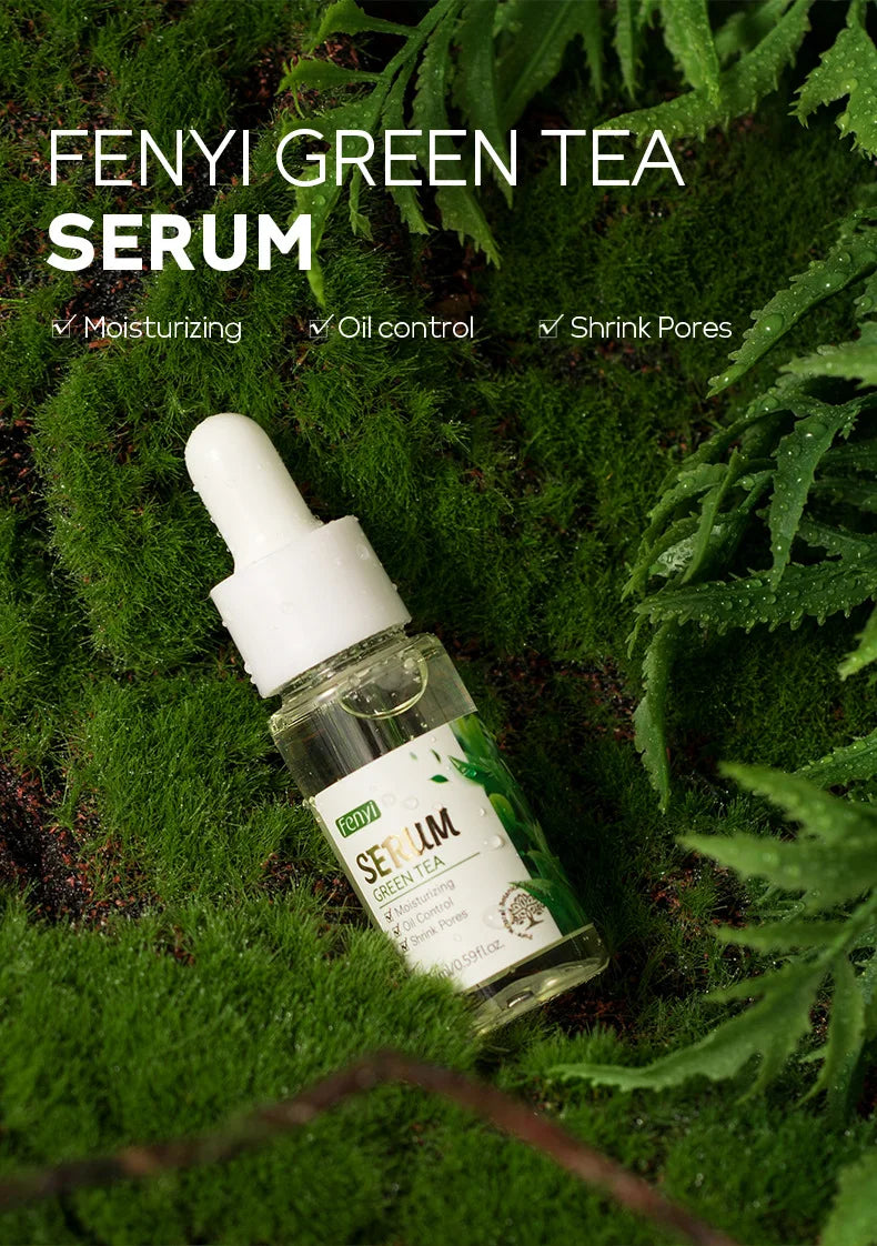 Sérum facial de chá verde Laikou, controle de oleosidade, antienvelhecimento, redução de poros, tratamento para acne, clareamento, hidratação, essência de melaleuca, cuidados com a pele