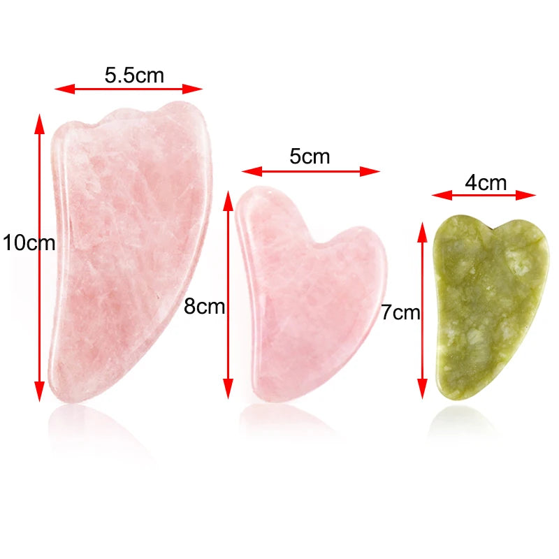 Gua Sha, raspador de guache com jade ametista natural, massageador para rosto, lifting de pele fina, raspador facial, ferramentas de beleza e cuidados com a pele