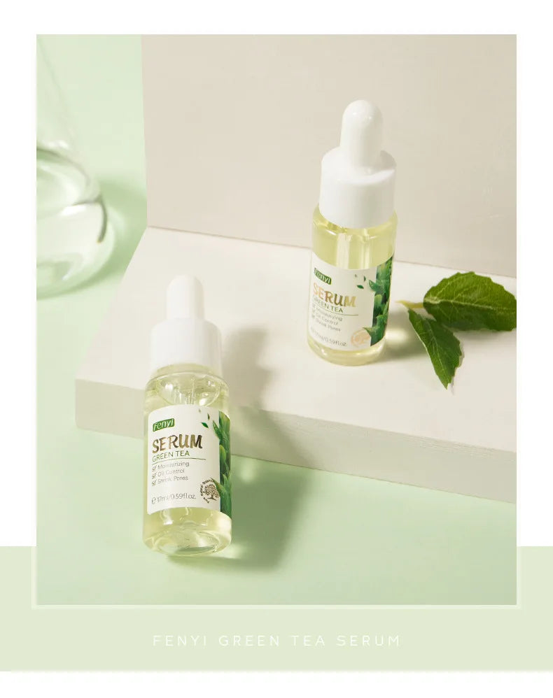 Sérum facial de chá verde Laikou, controle de oleosidade, antienvelhecimento, redução de poros, tratamento para acne, clareamento, hidratação, essência de melaleuca, cuidados com a pele