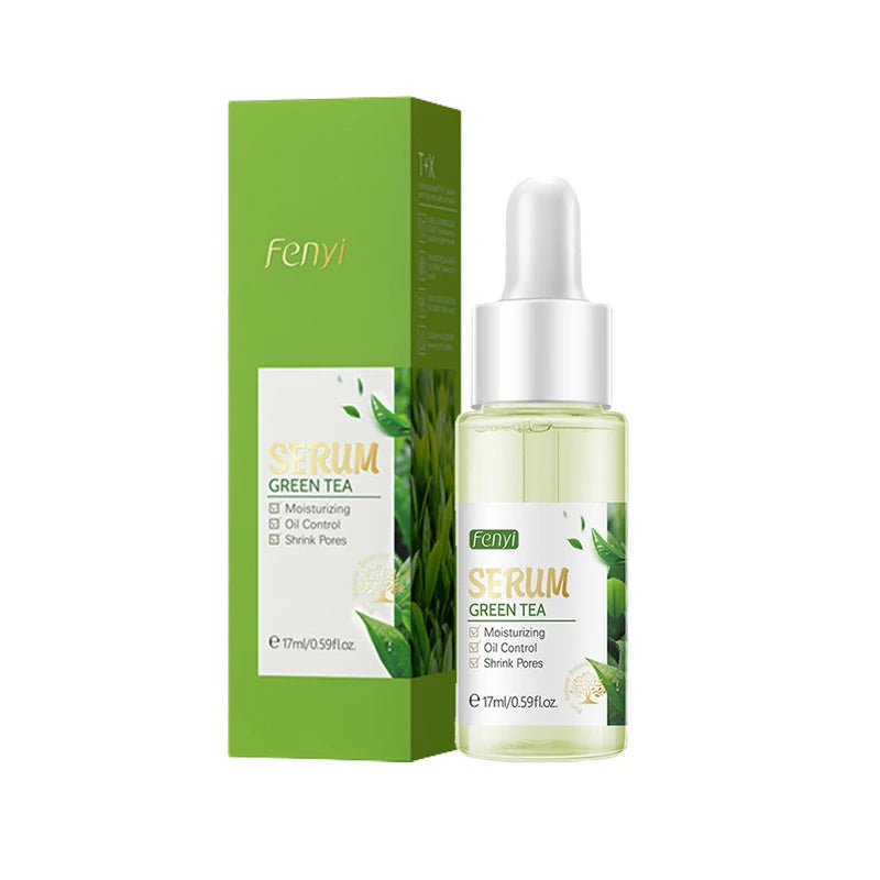 Sérum facial de chá verde Laikou, controle de oleosidade, antienvelhecimento, redução de poros, tratamento para acne, clareamento, hidratação, essência de melaleuca, cuidados com a pele