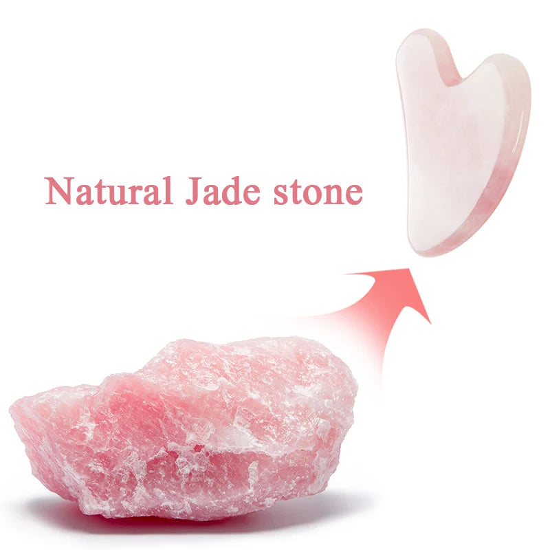 Gua Sha, raspador de guache com jade ametista natural, massageador para rosto, lifting de pele fina, raspador facial, ferramentas de beleza e cuidados com a pele