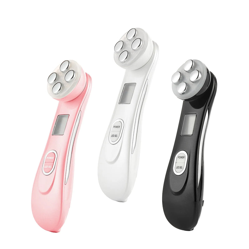 5 em 1 RF Radiofrequência EMS Eletroporação LED Fóton Dispositivo de Beleza Lifting de Pele Firme Anti-Rugas Cuidados com a Pele Massageador Facial