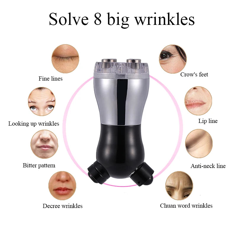 Massageador facial profissional eletroporador com vibração de rádio e LED Photon Rejuvenescimento Facial Lifting da pele Ferramenta de cuidados