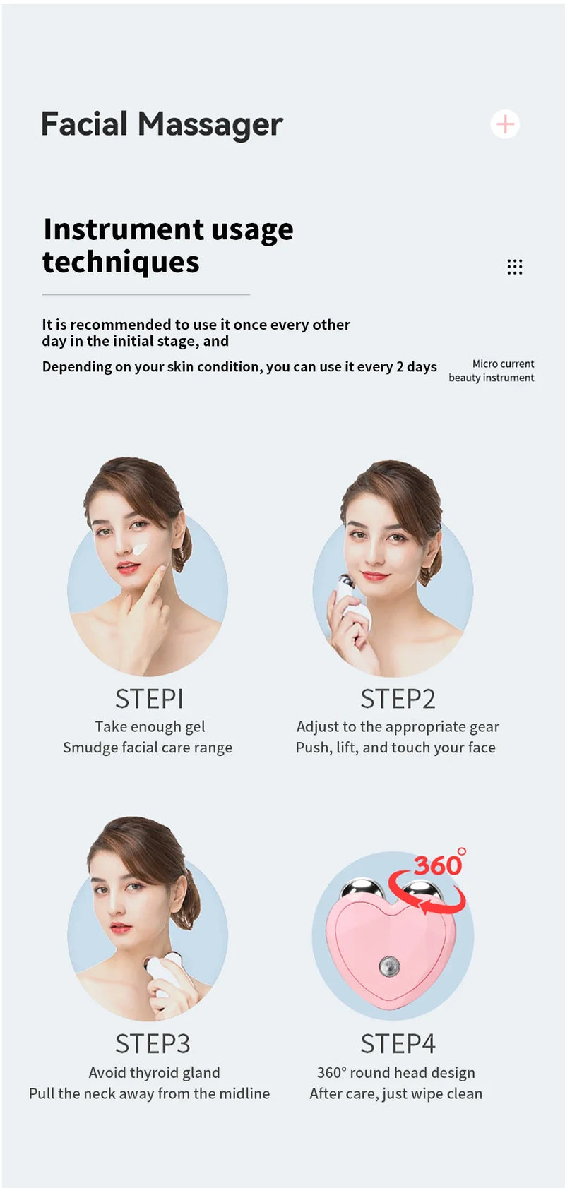 NOVO Dispositivo de Beleza Micro Corrente Mini Rolo Portátil de Lifting Facial Massageador Emagrecedor EMS Contorno Delicado Firmeza Cuidado Facial