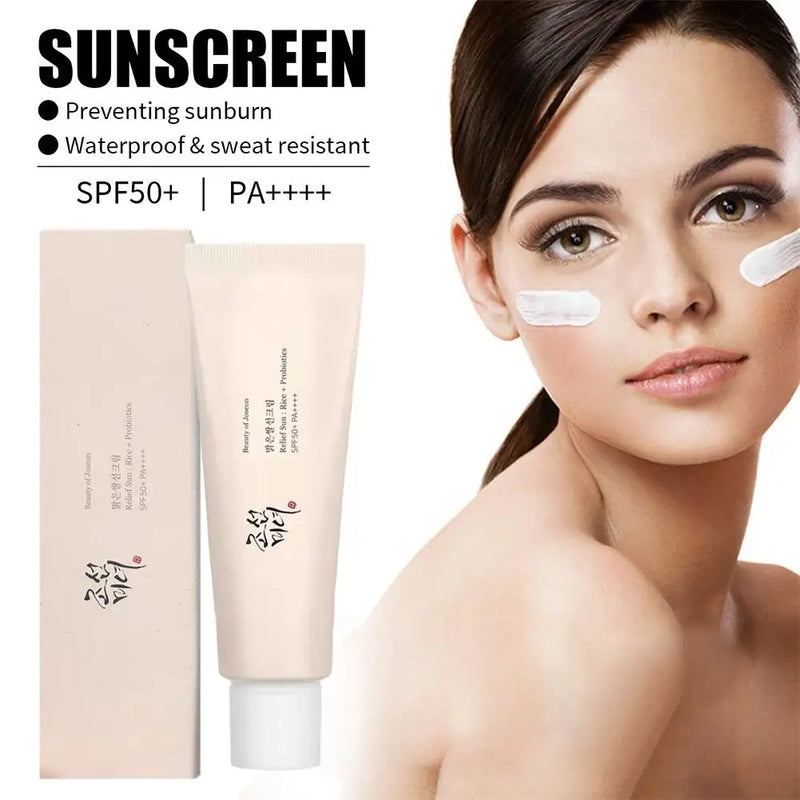Conjunto coreano de cuidados com a pele com probióticos de arroz - protetor solar, essência facial, creme para os olhos, esfoliante, tônico, óleo de limpeza para diversas peles