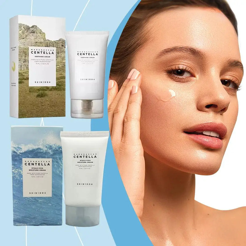 Centella Skin Care Set Hidratante Tônico Calmante Iluminador Sérum Facial Hialurônico Protetor Solar À Prova D'água Óleo de Limpeza 1 unidade