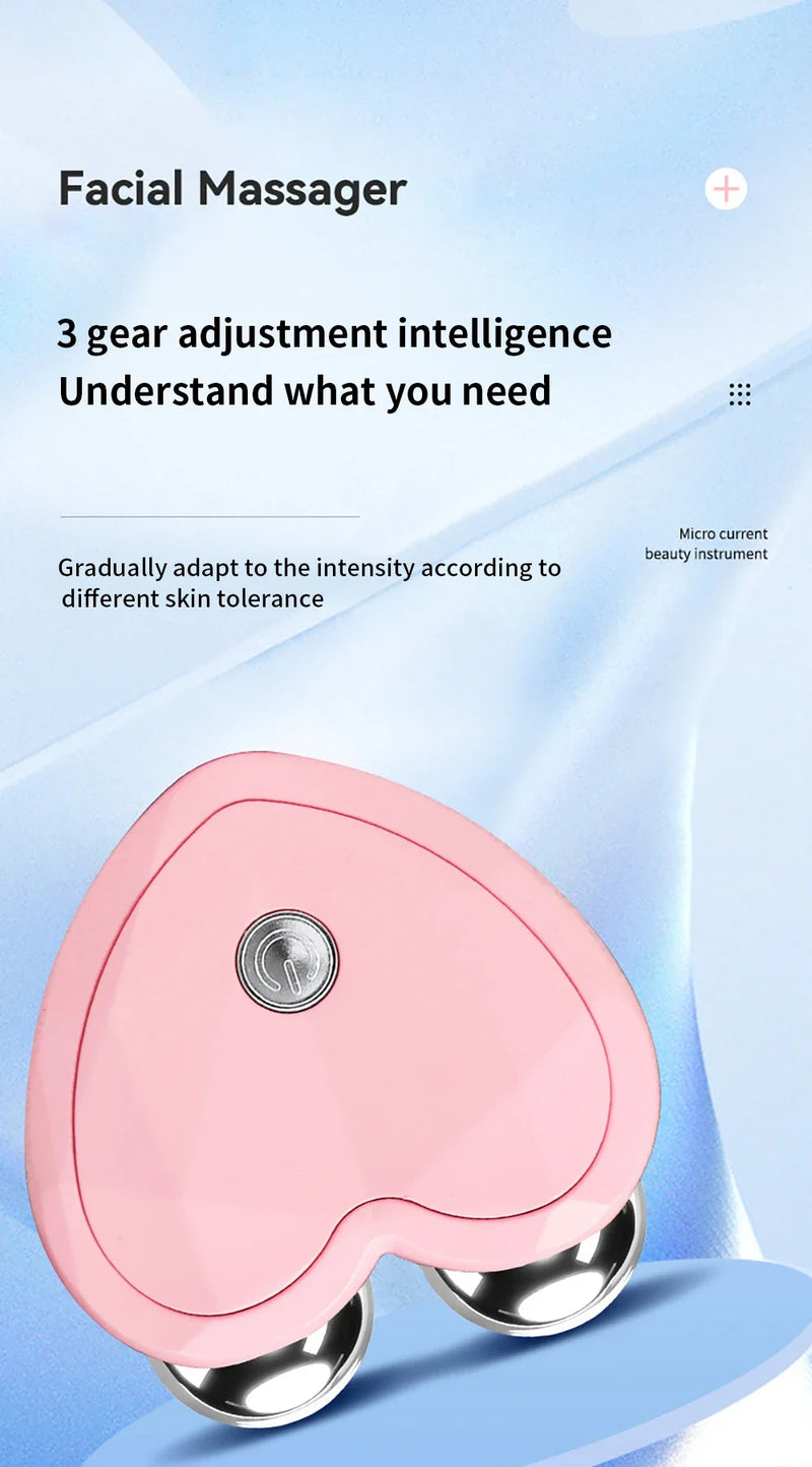 NOVO Dispositivo de Beleza Micro Corrente Mini Rolo Portátil de Lifting Facial Massageador Emagrecedor EMS Contorno Delicado Firmeza Cuidado Facial