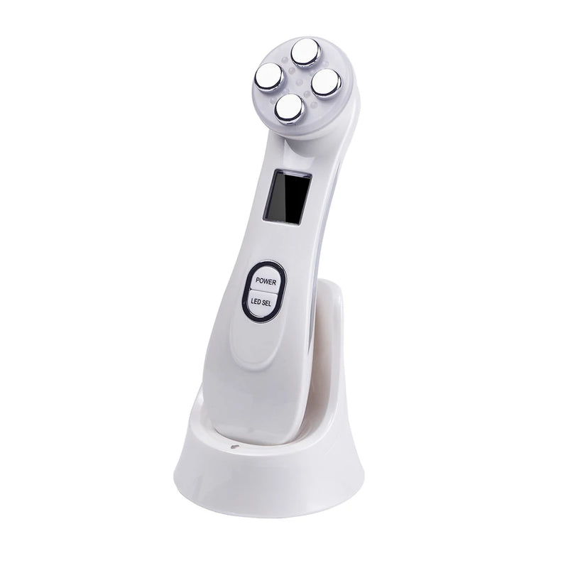 5 em 1 RF Radiofrequência EMS Eletroporação LED Fóton Dispositivo de Beleza Lifting de Pele Firme Anti-Rugas Cuidados com a Pele Massageador Facial