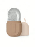 Rolo de gelo para rosto e olhos com formato de costas aprimorado - Massageador facial para cuidados com a pele - Molde de gelo de silicone reutilizável para uma pele fresca e fresca
