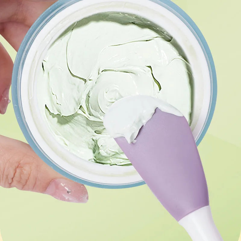 Yunduogirl 1 peça escova de silicone com cabeça dupla para máscara facial, limpador de poros faciais, aplicador de película de lama, ferramentas de limpeza femininas