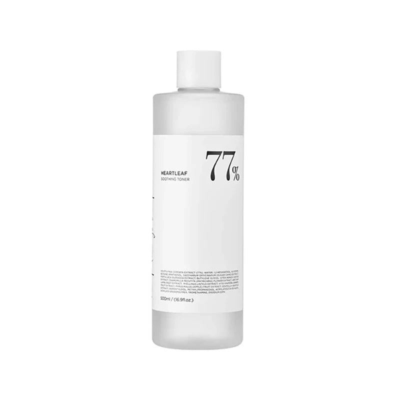 Coreano HeartLeaf 77% anua Conjunto de cuidados com a pele Limpador esfoliante Tônico hidratante Removedor de maquiagem Leite de limpeza hidratante