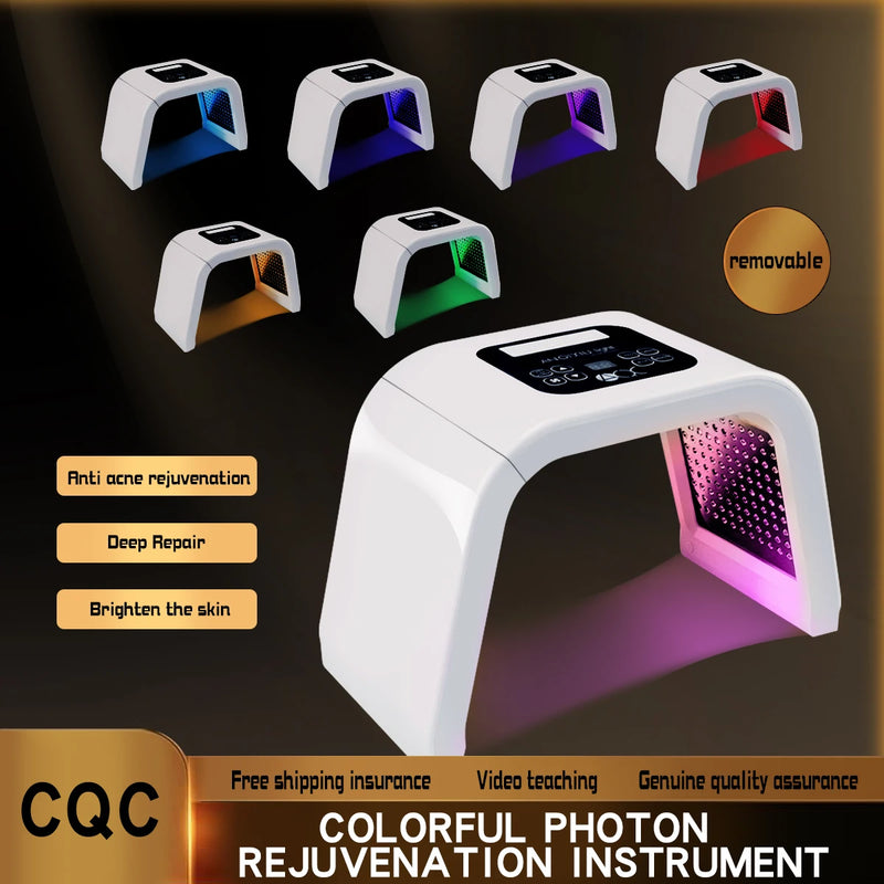 Máscara de LED 7 cores PDT Máscara de LED Terapia de luz Ferramentas para cuidados com a pele Beleza Saúde Máscaras faciais Terapia de luz vermelha Removedor de rugas Spa EUA