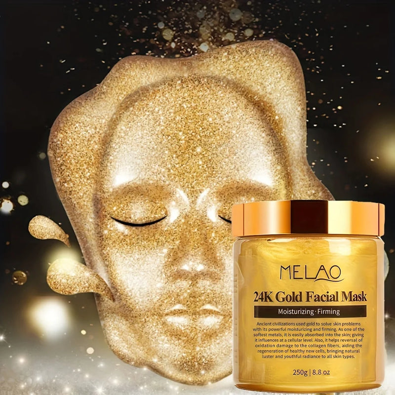 Máscara facial MELAO 24K Gold Beauty Facemask Skin Remove France Máscaras faciais hidratantes de colágeno dourado