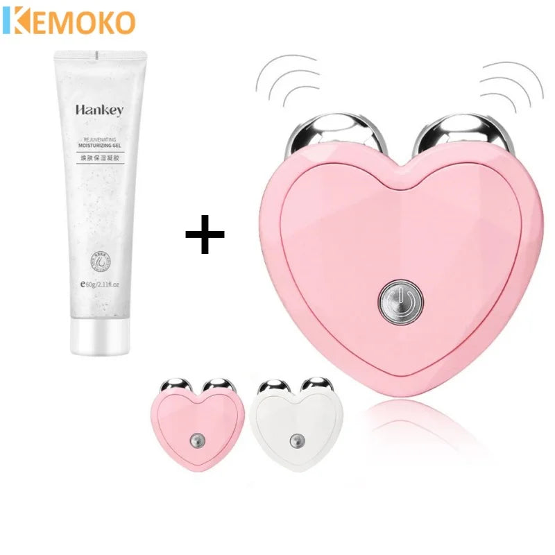 NOVO Dispositivo de Beleza Micro Corrente Mini Rolo Portátil de Lifting Facial Massageador Emagrecedor EMS Contorno Delicado Firmeza Cuidado Facial