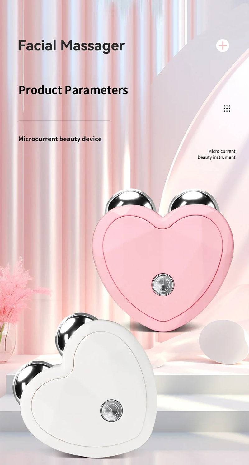 NOVO Dispositivo de Beleza Micro Corrente Mini Rolo Portátil de Lifting Facial Massageador Emagrecedor EMS Contorno Delicado Firmeza Cuidado Facial