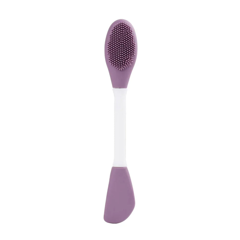 Yunduogirl 1 peça escova de silicone com cabeça dupla para máscara facial, limpador de poros faciais, aplicador de película de lama, ferramentas de limpeza femininas