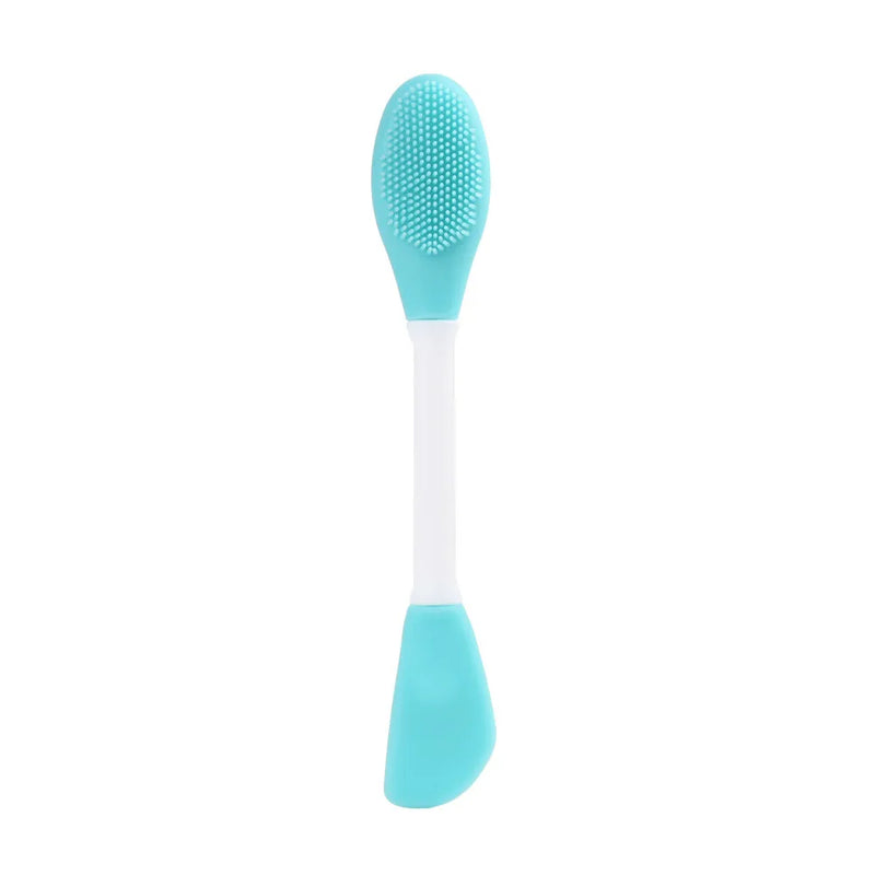 Yunduogirl 1 peça escova de silicone com cabeça dupla para máscara facial, limpador de poros faciais, aplicador de película de lama, ferramentas de limpeza femininas