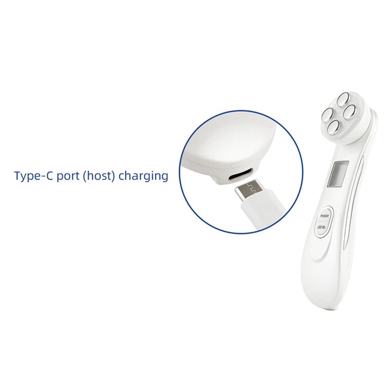 5 em 1 RF Radiofrequência EMS Eletroporação LED Fóton Dispositivo de Beleza Lifting de Pele Firme Anti-Rugas Cuidados com a Pele Massageador Facial