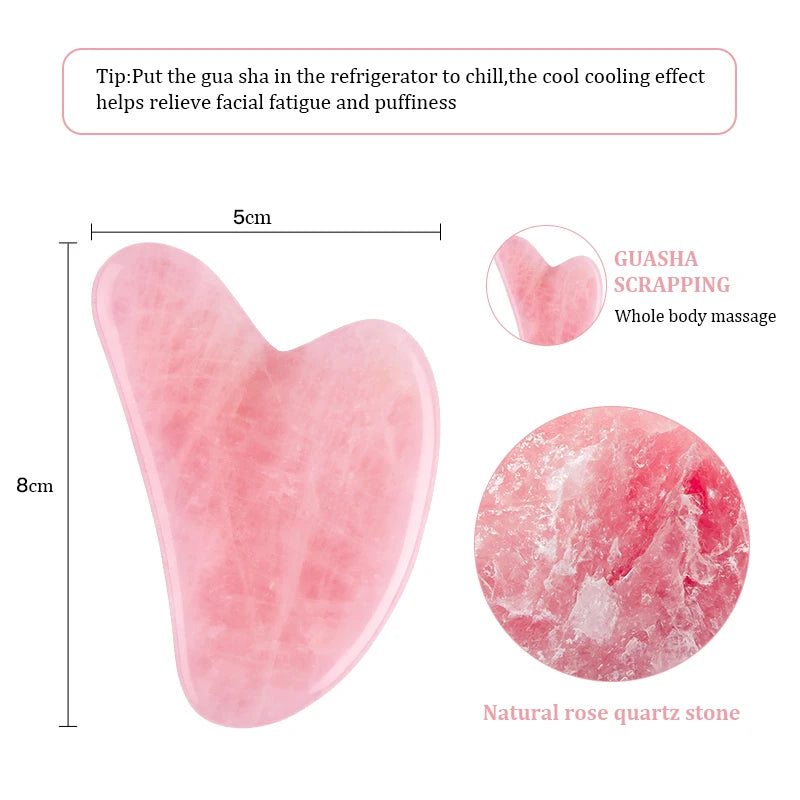 Gua Sha, raspador de guache com jade ametista natural, massageador para rosto, lifting de pele fina, raspador facial, ferramentas de beleza e cuidados com a pele