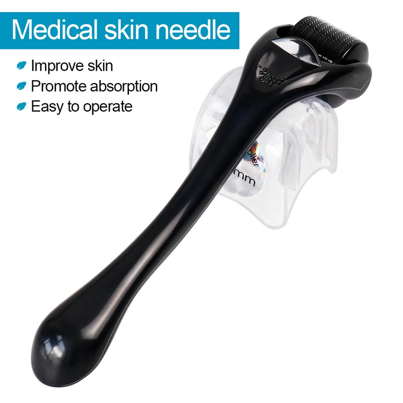 ZGTS DRS 540 Pins Derma Roller Titânio Aço Inoxidável Rolo de Enfermagem para Pele Esfoliante Antirrugas Reparador para Recrescimento Capilar Ferramenta de Maquiagem