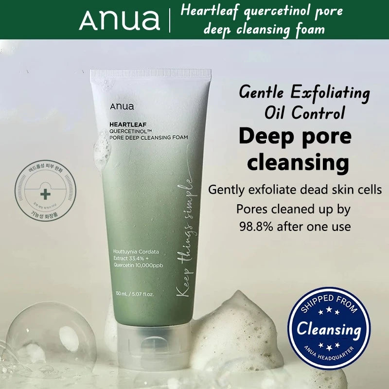 Anua Heartleaf 77% Produtos para Cuidados com a Pele Tônico Hidratante Removedor de Maquiagem Essência Limpeza Profunda Produtos Coreanos para Cuidados com a Pele Conjunto Completo