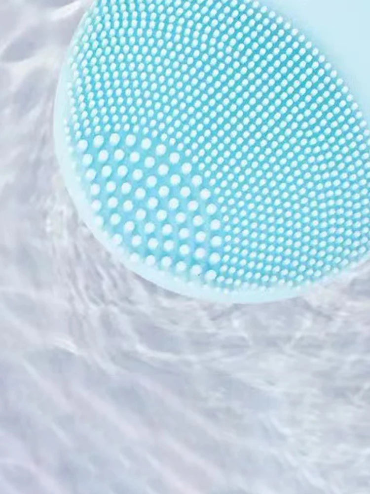Limpador facial elétrico de silicone, massageador, ferramenta de massagem para cuidados com a pele, máquina de beleza, limpeza vibratória dos poros, massa auto-fornecida