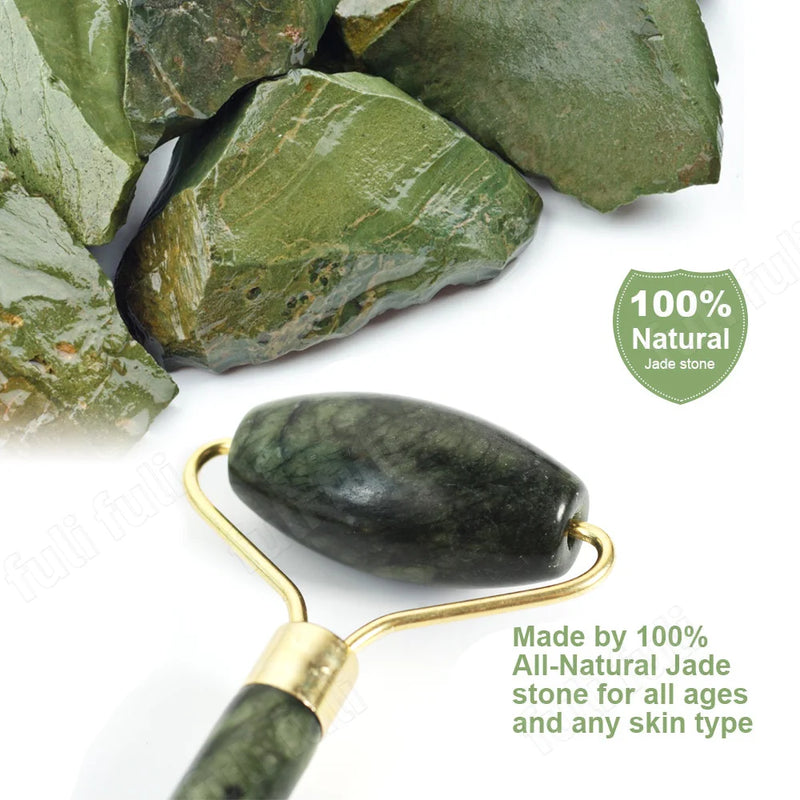 Pó de quartzo rosa, rolo de cristal de jade, massagem spa, massageadores faciais rosa, gua sha, pedra natural, guasha, ferramenta de beleza, lifting facial
