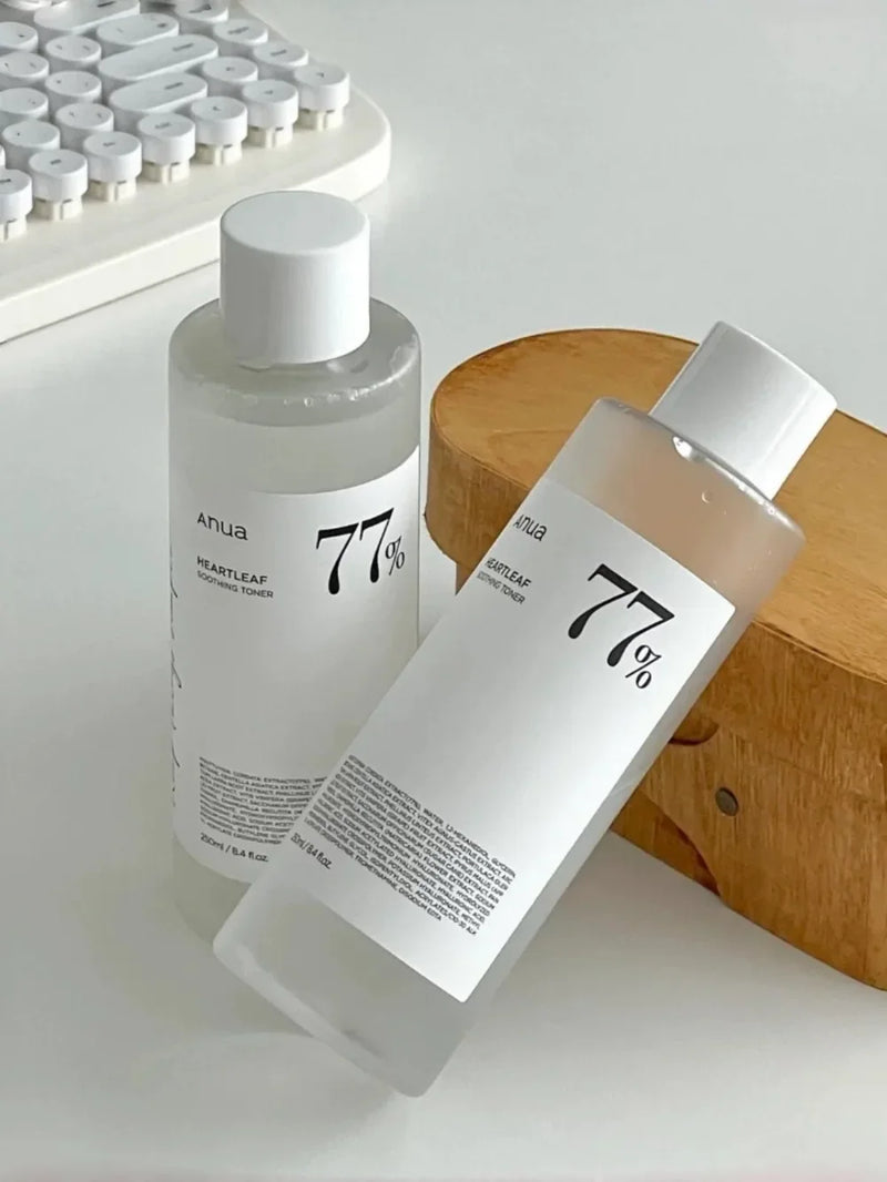 Anua Heartleaf 77% Produtos para Cuidados com a Pele Tônico Hidratante Removedor de Maquiagem Essência Limpeza Profunda Produtos Coreanos para Cuidados com a Pele Conjunto Completo