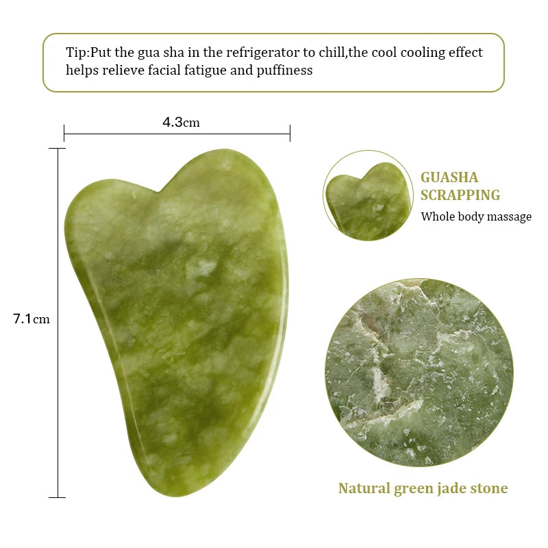 Gua Sha, raspador de guache com jade ametista natural, massageador para rosto, lifting de pele fina, raspador facial, ferramentas de beleza e cuidados com a pele