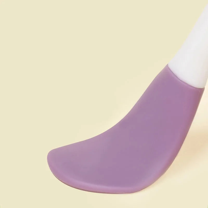 Yunduogirl 1 peça escova de silicone com cabeça dupla para máscara facial, limpador de poros faciais, aplicador de película de lama, ferramentas de limpeza femininas