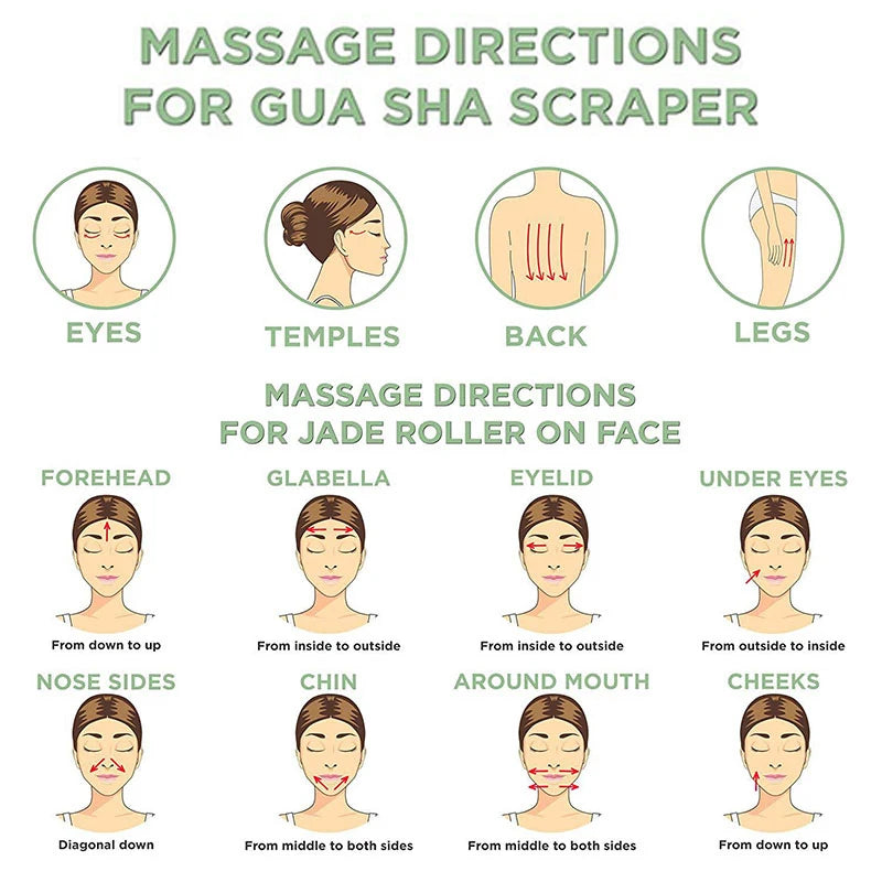 Pó de quartzo rosa, rolo de cristal de jade, massagem spa, massageadores faciais rosa, gua sha, pedra natural, guasha, ferramenta de beleza, lifting facial