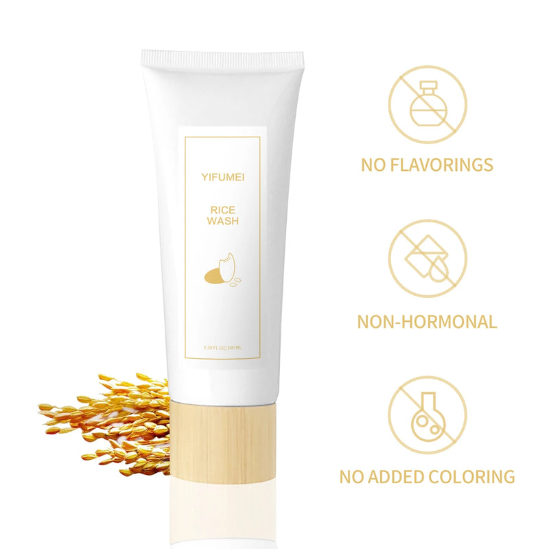Espuma de limpeza facial coreana de arroz para cuidados com a pele, hidratante, iluminador e rejuvenescedor, limpador facial, cuidados com a pele coreanos originais
