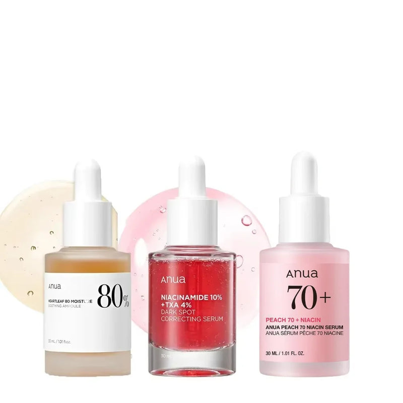 Anua Heartleaf 77% Produtos para Cuidados com a Pele Tônico Hidratante Removedor de Maquiagem Essência Limpeza Profunda Produtos Coreanos para Cuidados com a Pele Conjunto Completo