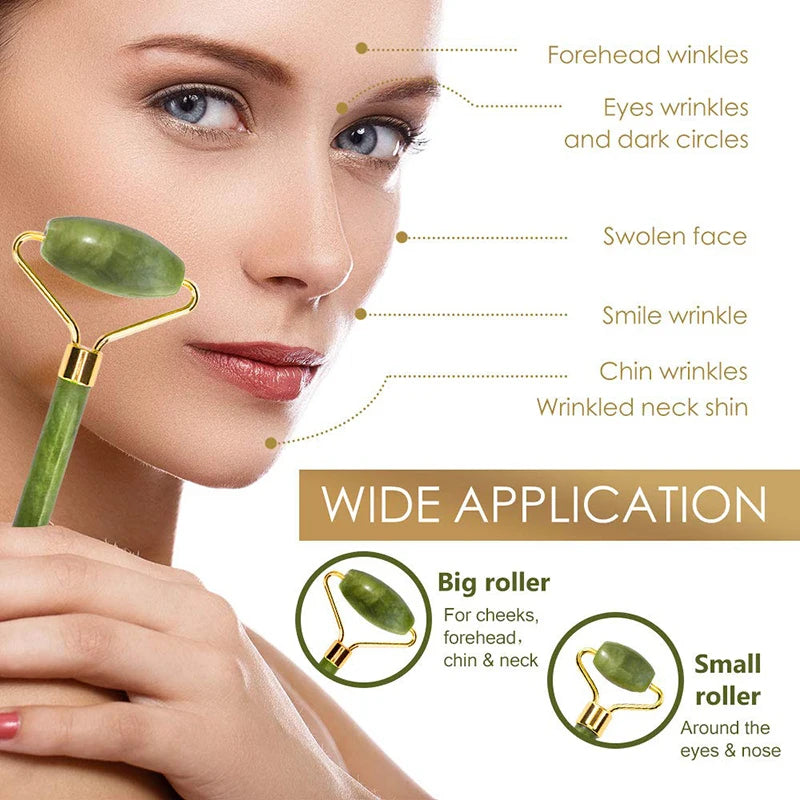 Pó de quartzo rosa, rolo de cristal de jade, massagem spa, massageadores faciais rosa, gua sha, pedra natural, guasha, ferramenta de beleza, lifting facial