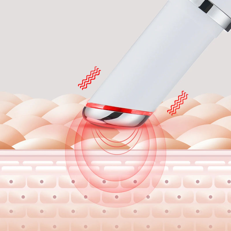 Massageador elétrico para os olhos, dispositivo de massagem com aquecimento por vibração para olheiras, inchaço, fadiga ocular, caneta para cuidados com os olhos e rugas