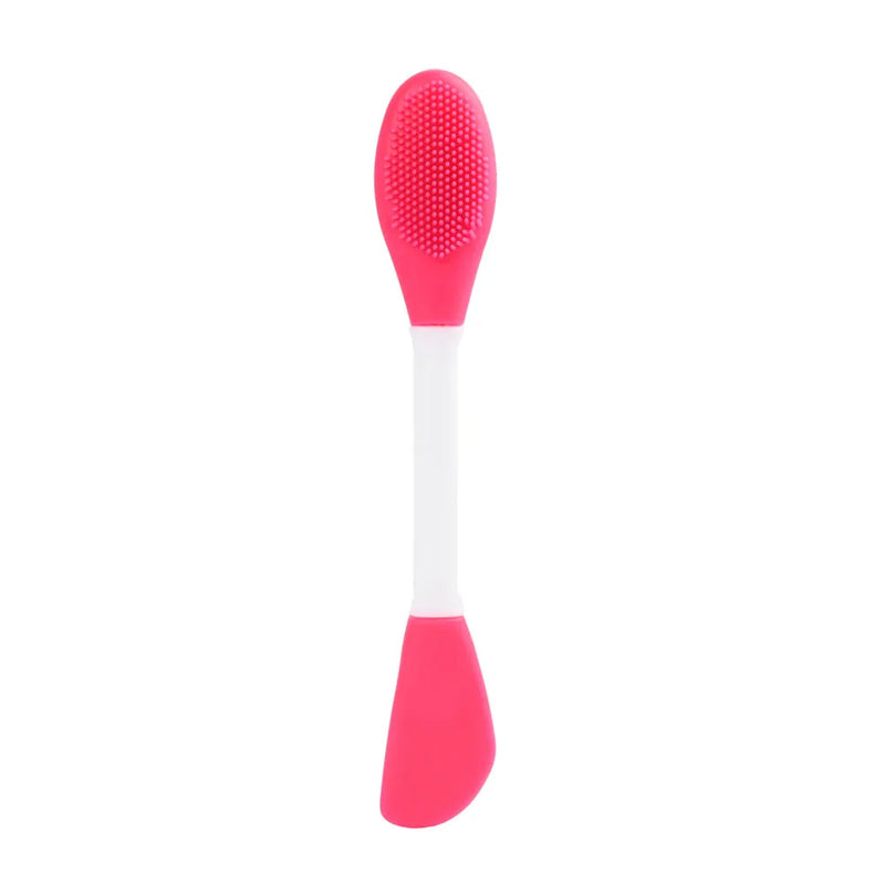 Yunduogirl 1 peça escova de silicone com cabeça dupla para máscara facial, limpador de poros faciais, aplicador de película de lama, ferramentas de limpeza femininas