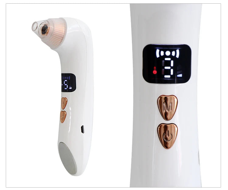 AOKO Removedor de Cravos, Câmera de Vácuo para Poros, Limpador de Poros, Removedor de Acne, Aquecimento Elétrico, Limpeza Profunda do Nariz e Rosto, Microscópio Wi-Fi