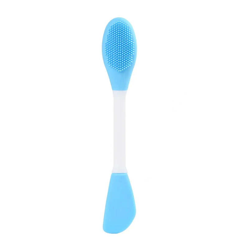 Yunduogirl 1 peça escova de silicone com cabeça dupla para máscara facial, limpador de poros faciais, aplicador de película de lama, ferramentas de limpeza femininas