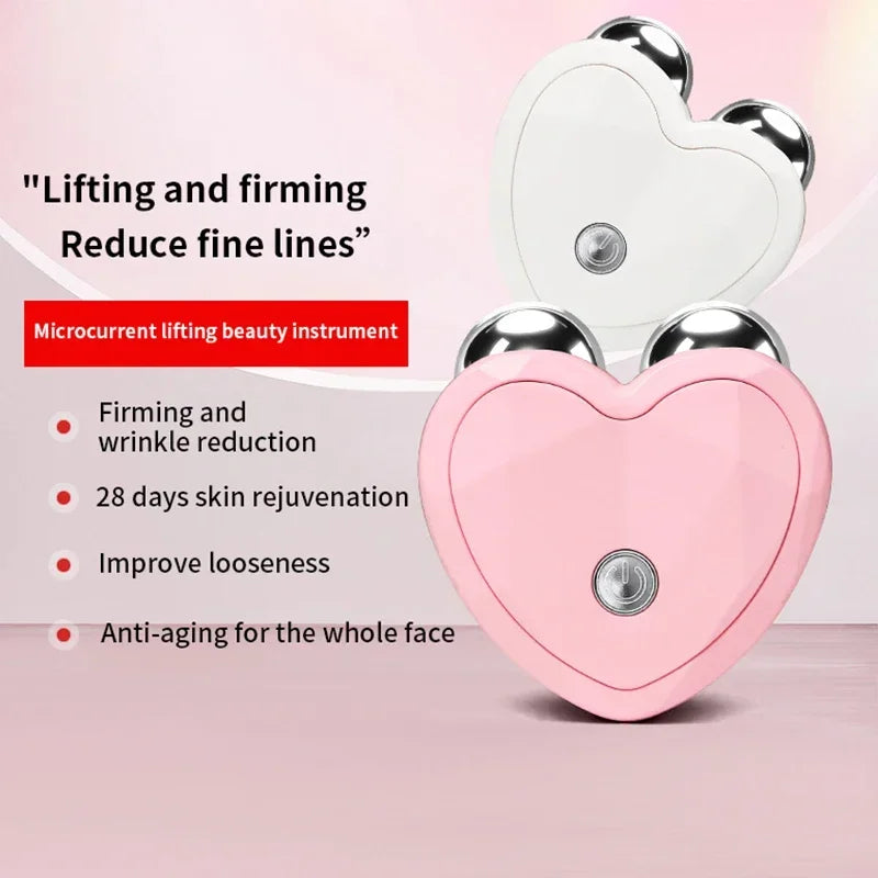 NOVO Dispositivo de Beleza Micro Corrente Mini Rolo Portátil de Lifting Facial Massageador Emagrecedor EMS Contorno Delicado Firmeza Cuidado Facial