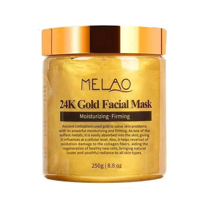 Máscara facial MELAO 24K Gold Beauty Facemask Skin Remove France Máscaras faciais hidratantes de colágeno dourado